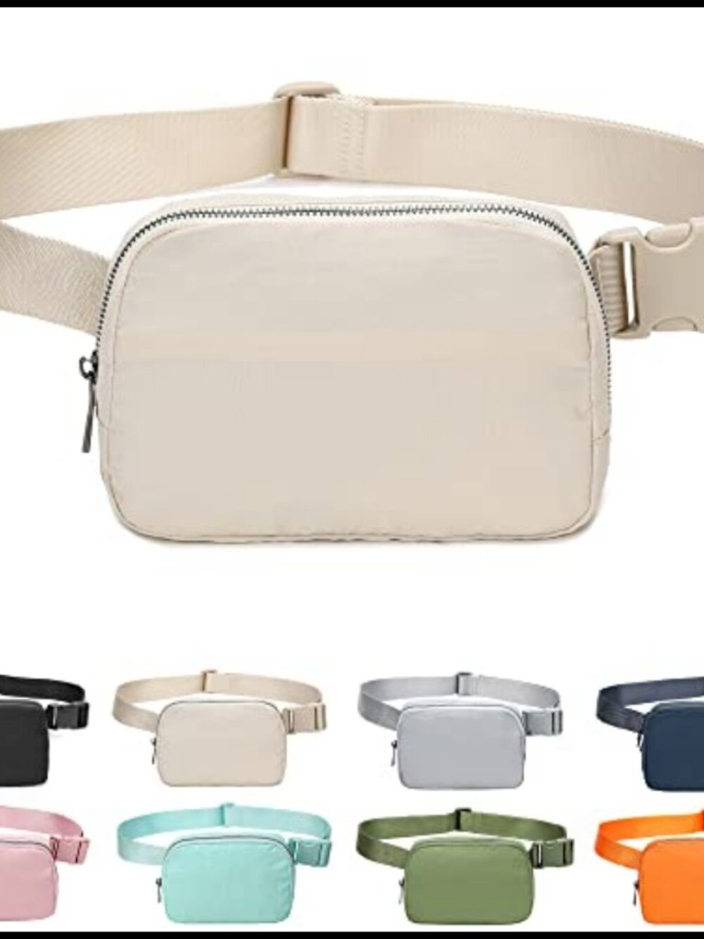 Waterproof Nylon Fanny Belt Bag Waist Pack Crossbody for Running Hiking